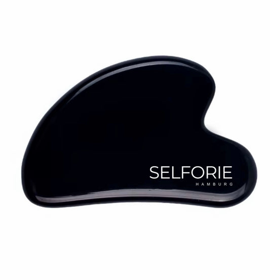 Gua-Sha-Stein aus natürlichem schwarzem Obsidian