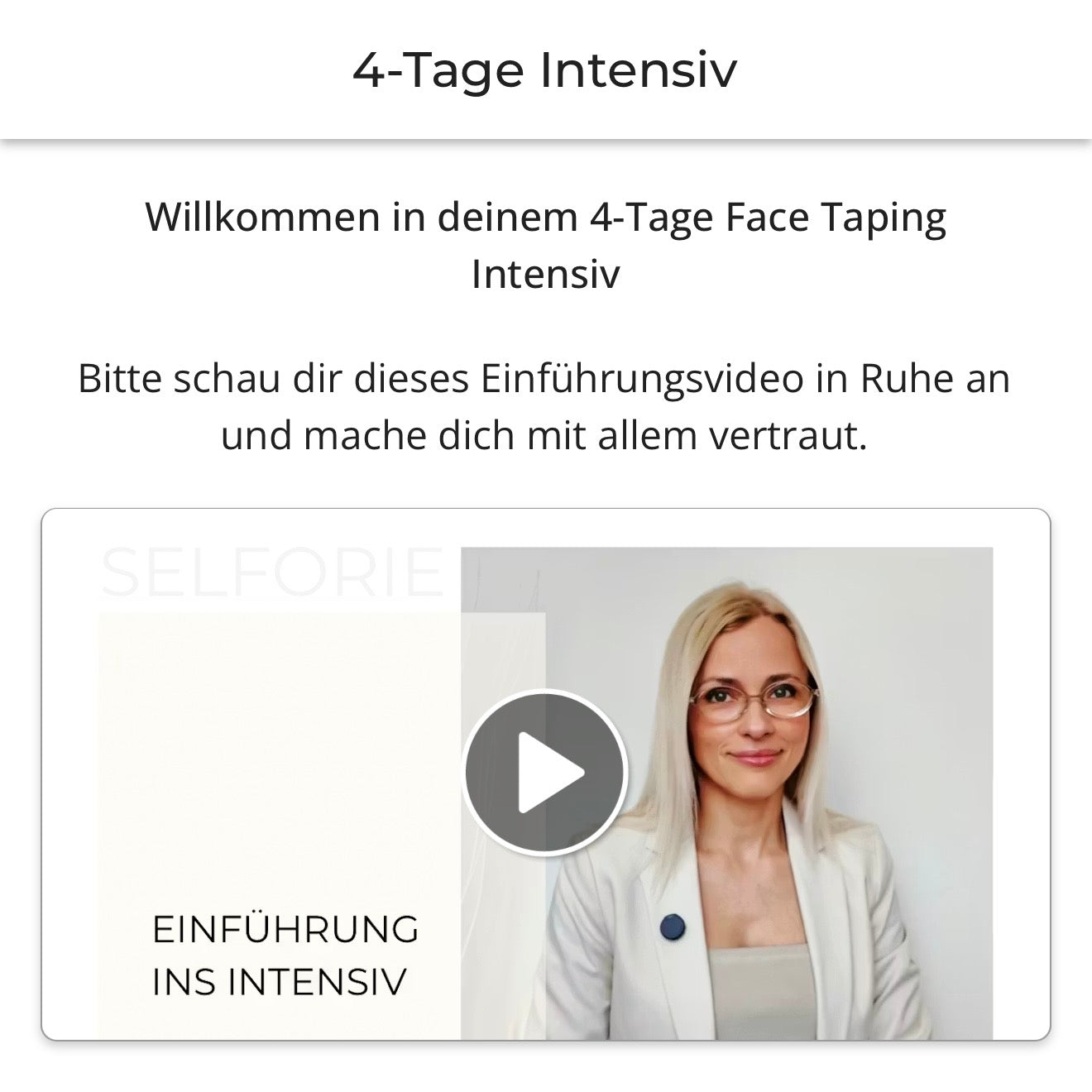 4-Tage Face Taping Intensiv