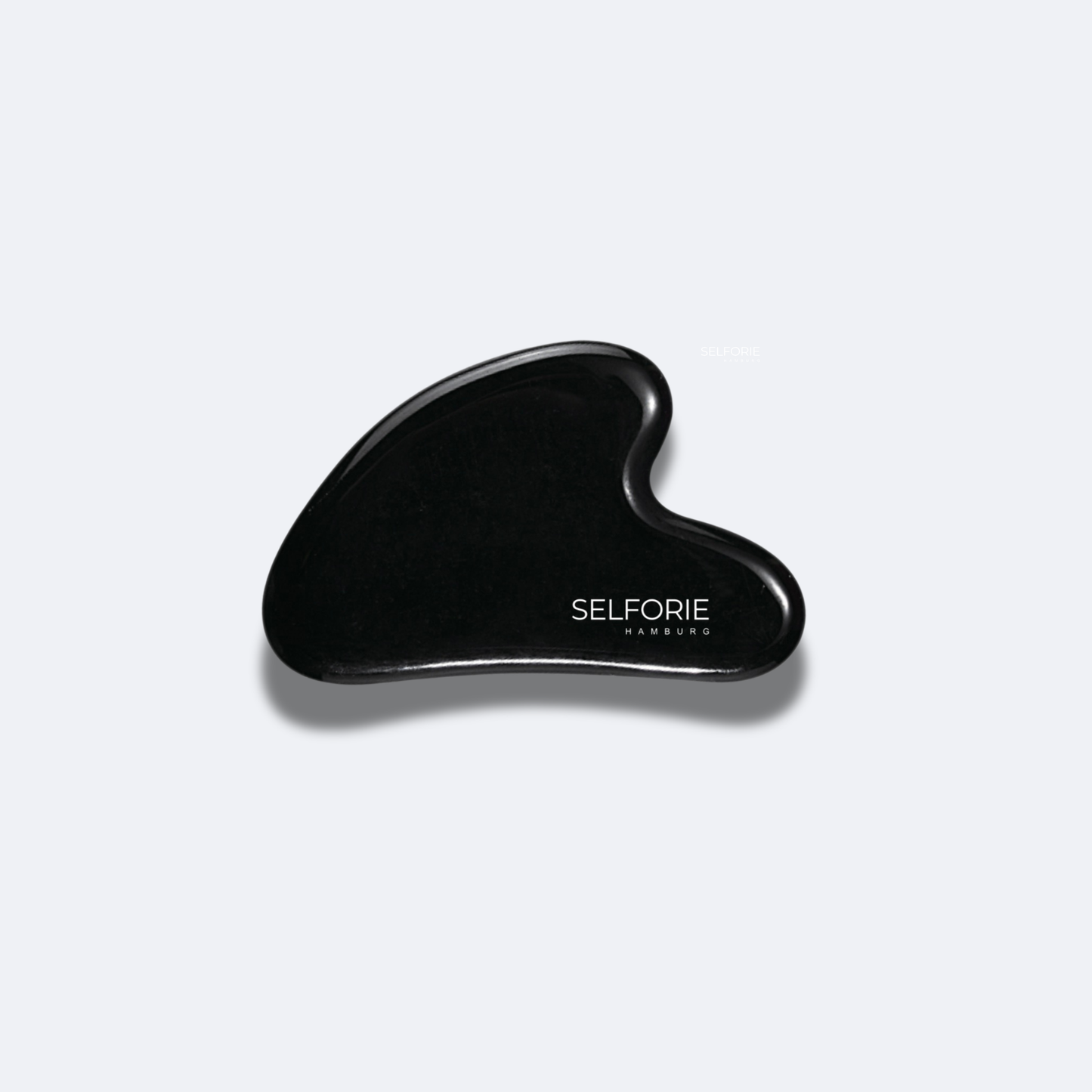 Gua-Sha-Stein aus natürlichem schwarzem Obsidian